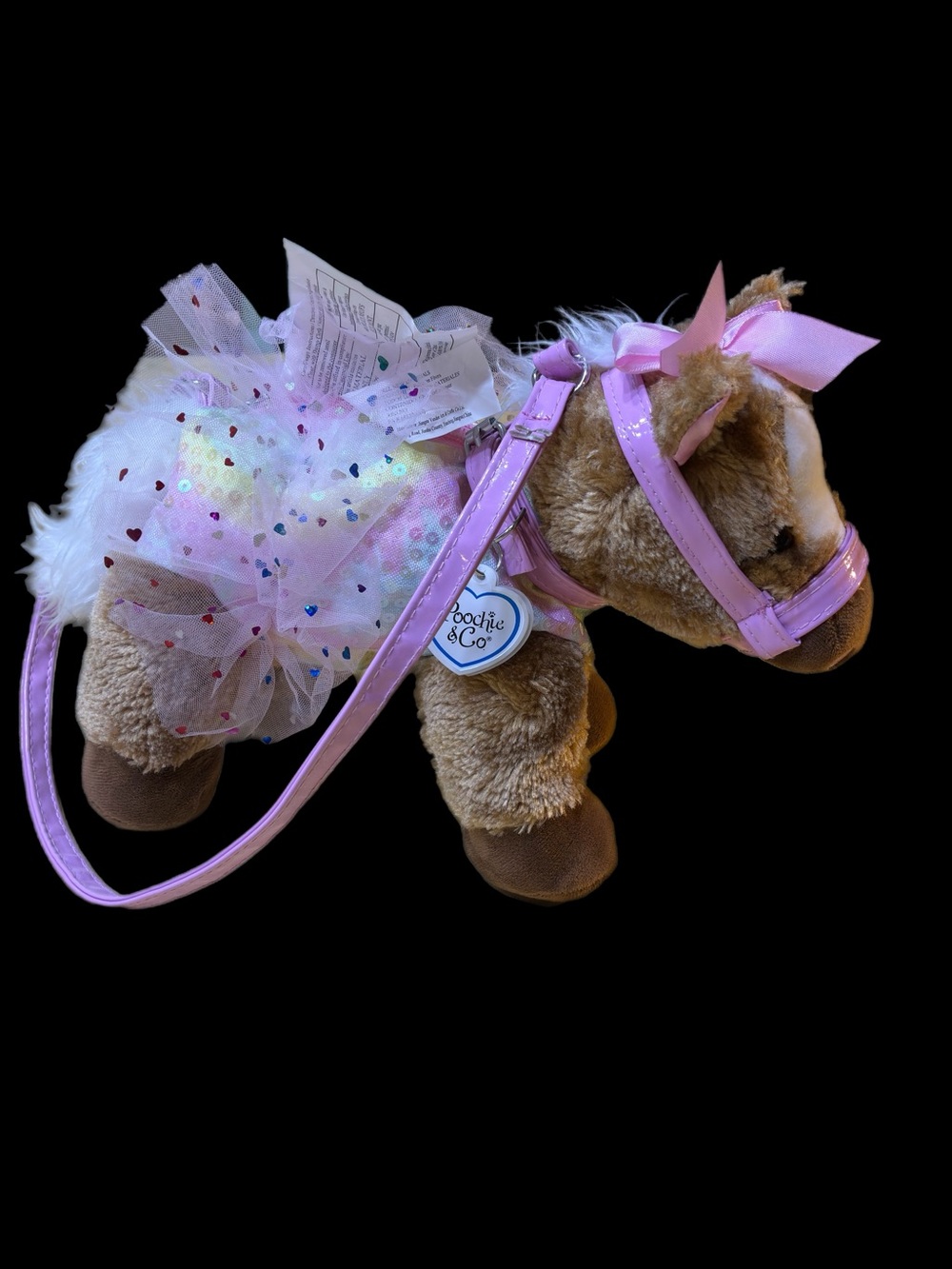 Poochie & Co Girls Plush Pony Horse Purse in Pink Kids